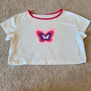 Butterfly cropped tee